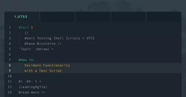 Unit Test Shell Scripts:<br>Part One