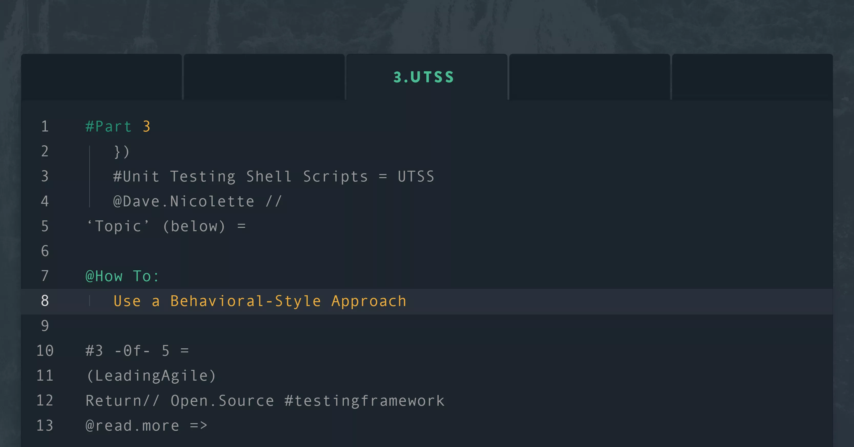 Unit Testing Shell Scripts:<br>Part Three