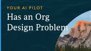 Your AI Pilot Has an Org Design Problem